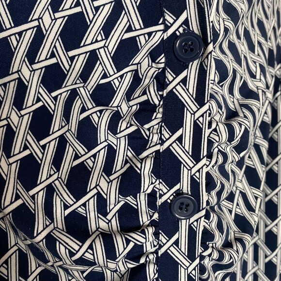 Laundry By Shelli Segal Full Button Front Short Sleeve Dress Size 12 - Picture 4 of 10